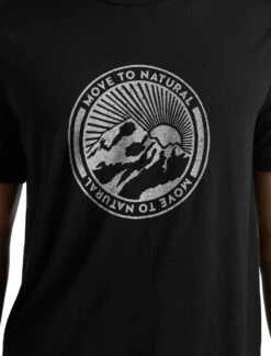 Icebreaker Tech Lite II Move To Natural Mountain SS Tee - Men's|-|T-shirt à Manches Courtes Move To Natural Mountain De Tech Lite II - Homme -Icebreaker ICE IB0A59J3 7E 7EDetail2 20Black