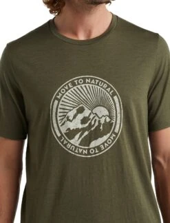 Icebreaker Tech Lite II Move To Natural Mountain SS Tee - Men's|-|T-shirt à Manches Courtes Move To Natural Mountain De Tech Lite II - Homme -Icebreaker ICE IB0A59J3 7E 7EDetail2 20Loden