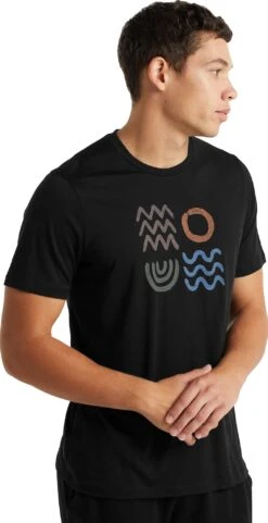 Icebreaker Tech Lite II Nature Components SS Tee - Men's|-|T-shirt à Manches Courtes Nature Components De Tech Lite II - Homme -Icebreaker ICE IB0A59J5 7E 7EFront 20Black