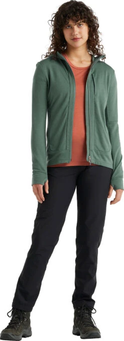 Icebreaker Quantum III LS Zip Hoodie - Women's|-|Chandail Quantum III LS - Femme -Icebreaker ICE IB0A59JW 7E 7EStandard 20Outfit 20Sage 32de85dc dd64 436f b0e8 4c6ee19b7dfa