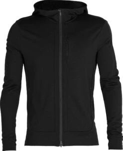Icebreaker Quantum III Long Sleeve Zip Hoodie - Men's|-|Chandail Glissière à Capuchon Et Manches Longues Quantum III - Homme -Icebreaker ICE IB0A59JX 7EBlack