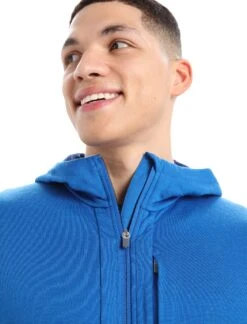 Icebreaker Quantum III Long Sleeve Zip Hoodie - Men's|-|Chandail Glissière à Capuchon Et Manches Longues Quantum III - Homme -Icebreaker ICE IB0A59JX 7E 7EDetai1 20Lazurite 20 20Royal 20Navy 5e21764a eada 4e06 9b77 7417f3dea3d8