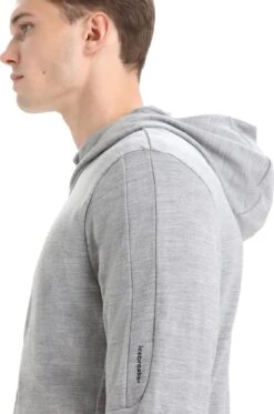 Icebreaker Quantum III Long Sleeve Zip Hoodie - Men's|-|Chandail Glissière à Capuchon Et Manches Longues Quantum III - Homme -Icebreaker ICE IB0A59JX 7E 7EDetail3 20Metro 20Heather 20 20Black c1852822 fe7e 44a5 8c53 4254718f4b75