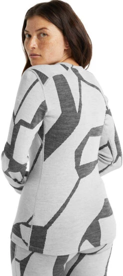 Icebreaker 250 Vertex Fractured Landscapes LS Crewe Base Layer - Women's|-|Couche De Base à Col Rond Et Manches Longues Fractured Landscapes De 250 Vertex - Femme -Icebreaker ICE IB0A59KF 7E 7EBack 20Snow