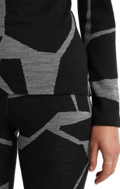 Icebreaker 250 Vertex Fractured Landscapes LS Crewe Base Layer - Women's|-|Couche De Base à Col Rond Et Manches Longues Fractured Landscapes De 250 Vertex - Femme -Icebreaker ICE IB0A59KF 7E 7EDetail 20Black