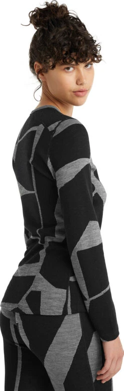 Icebreaker 250 Vertex Fractured Landscapes LS Crewe Base Layer - Women's|-|Couche De Base à Col Rond Et Manches Longues Fractured Landscapes De 250 Vertex - Femme -Icebreaker ICE IB0A59KF 7E 7ESide 20Black 0fb3e45e 9d63 486c 8be8 af23b8fe19b3