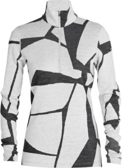 Icebreaker 250 Vertex Fractured Landscapes LS Half Zip Base Layer - Women's|-|Couche De Base à Demi-glissière Et Manches Longues Fractured Landscapes De 250 Vertex - Femme -Icebreaker ICE IB0A59KK 7ESnow