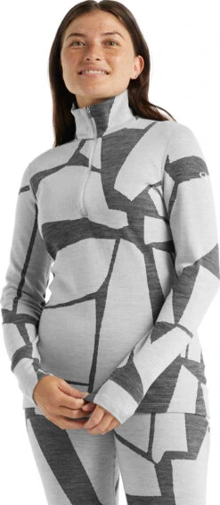 Icebreaker 250 Vertex Fractured Landscapes LS Half Zip Base Layer - Women's|-|Couche De Base à Demi-glissière Et Manches Longues Fractured Landscapes De 250 Vertex - Femme -Icebreaker ICE IB0A59KK 7E 7EFront 20Snow