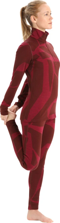 Icebreaker 250 Vertex Fractured Landscapes LS Half Zip Base Layer - Women's|-|Couche De Base à Demi-glissière Et Manches Longues Fractured Landscapes De 250 Vertex - Femme -Icebreaker ICE IB0A59KK 7E 7EStandard 20Outfit 20Espresso 20 20Cherry 20 20J