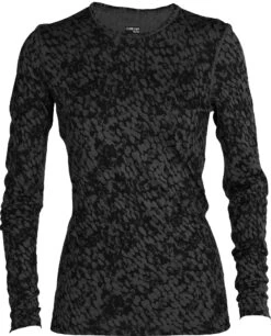 Icebreaker 200 Oasis Forest Shadows LS Crewe Baselayer - Women's|-|Couche De Base à Manches Longues Forest Shadows De 200 Oasis - Femme -Icebreaker ICE IB0A59KR 7EBlack