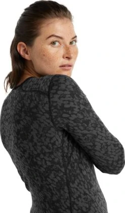 Icebreaker 200 Oasis Forest Shadows LS Crewe Baselayer - Women's|-|Couche De Base à Manches Longues Forest Shadows De 200 Oasis - Femme -Icebreaker ICE IB0A59KR 7E 7EDetail1 20Black