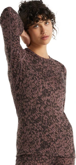 Icebreaker 200 Oasis Forest Shadows LS Crewe Baselayer - Women's|-|Couche De Base à Manches Longues Forest Shadows De 200 Oasis - Femme -Icebreaker ICE IB0A59KR 7E 7EDetail 20Mink