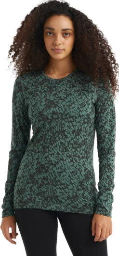 Icebreaker 200 Oasis Forest Shadows LS Crewe Baselayer - Women's|-|Couche De Base à Manches Longues Forest Shadows De 200 Oasis - Femme -Icebreaker ICE IB0A59KR 7E 7EFront 20Sage