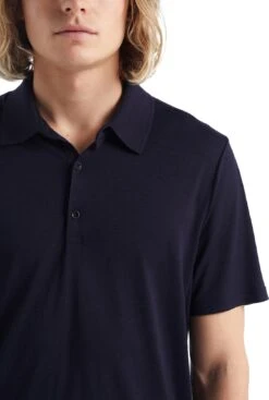 Icebreaker Merino Tech Lite II Short Sleeve Polo - Men's|-|Polo Tech Lite II En Laine Mérinos - Homme -Icebreaker ICE IB0A59LC 7E 7EDetail1 20Midnight 20Navy