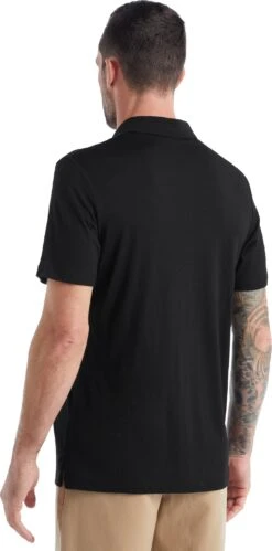 Icebreaker Merino Tech Lite II Short Sleeve Polo - Men's|-|Polo Tech Lite II En Laine Mérinos - Homme -Icebreaker ICE IB0A59LC 7E 7EDetail3 20Black