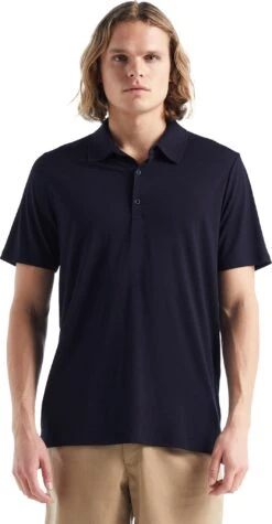 Icebreaker Merino Tech Lite II Short Sleeve Polo - Men's|-|Polo Tech Lite II En Laine Mérinos - Homme -Icebreaker ICE IB0A59LC 7E 7EDetail4 20Midnight 20Navy