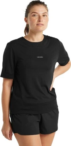 Icebreaker ZoneKnit SS Tee - Women's|-|T-shirt à Manches Courtes ZoneKnit - Femme -Icebreaker ICE IB0A59LJ 7E 7EFront 20Black