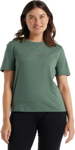 Icebreaker Central SS Tee - Women's|-|T-shirt à Manches Courtes Central - Femme -Icebreaker ICE IB0A59LT 7E 7EFront 20Sage