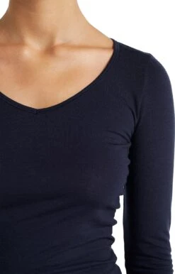 Icebreaker Siren Merino Long Sleeve Sweetheart T-Shirt - Women's|-|Haut à Encolure Ronde Et Manches Longues Siren Long Sleeve Sweetheart En Mérinos - Femmes 18 Icebreaker Siren Merino Long Sleeve Sweetheart T-Shirt - Women's|-|Haut à Encolure Ronde Et Manches Longues Siren Long Sleeve Sweetheart En Mérinos - Femmes -Icebreaker ICE IB103194 7E 7EDetail2 20Midnight 20Navy