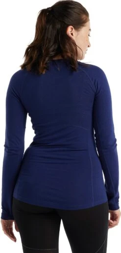 Icebreaker 150 Zone LS Crewe Baselayer Top - Women's|-|Couche De Base à Manches Longues Et Col Rond 150 Zone - Femme -Icebreaker ICE IB104331 7E 7EBack 20Royal 20Navy