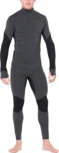 Icebreaker 260 Tech Zone Leggings - Men's|-|Legging 260 Zone Tech - Homme -Icebreaker ICE IB104364 7E 7EDetail3 20Jet 20Heather 20 20Black