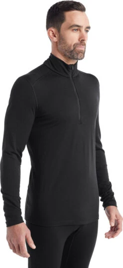 Icebreaker 200 Oasis LS Half Zip Base Layer - Men's|-|Couche De Base à Demi-glissière Et Manches Longues 200 Oasis - Homme -Icebreaker ICE IB104367 7E 7EFront1 20Black