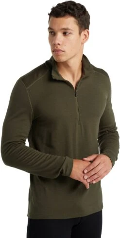 Icebreaker 260 Tech LS Half Zip Base Layer - Men's|-|Couche De Base à Demi-glissière Et Manches Longues 260 Tech - Homme -Icebreaker ICE IB104372 7E 7EFront 20Loden