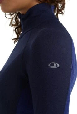 Icebreaker 260 Zone LS Half Zip Baselayer - Women's|-|Couche De Base à Demi-glissière Et Manches Longues 260 Zone - Femme -Icebreaker ICE IB104394 7E 7EDetail 20Midnight 20Navy