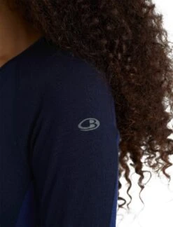 Icebreaker 260 Zone LS Crewe Base Layer - Women's|-|Couche De Base à Col Rond Et Manches Longues 260 Zone - Femme -Icebreaker ICE IB104477 7E 7EDetail 20Midnight 20Navy