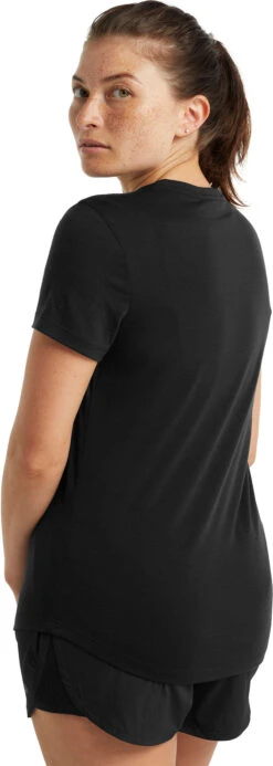 Icebreaker Sphere SS Low Crewe T-Shirt - Women's |-|T-shirt à Manches Courtes Et Col Rond Sphere Low - Femme -Icebreaker ICE IB104680 7E 7EBack 20Black