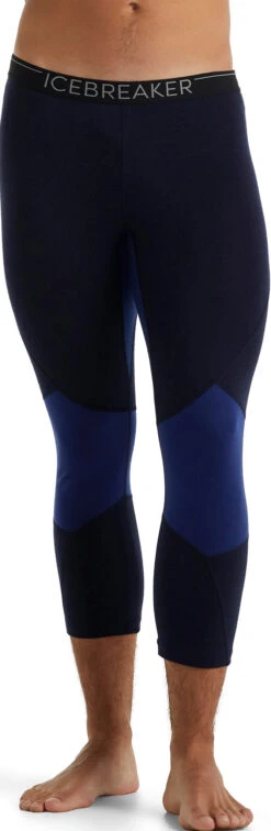 Icebreaker 260 Zone 3/4 Leggings - Men's|-|Legging 3/4 De 260 Zone - Homme -Icebreaker ICE IB104890 7E 7EFront 20Midnight 20Navy