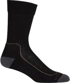 Icebreaker Hike+ Light Crew Socks - Men's|-|Bas Hike+ Light Crew - Homme -Icebreaker ICE IB105103 7EBlack