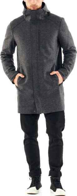 Icebreaker Ainsworth Hooded Jacket - Men's|-|Manteau à Capuchon Ainsworth - Homme -Icebreaker ICE IB105192 7E 7EStandard 20Outfit 20Jet 20Heather