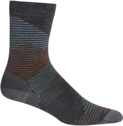 Icebreaker Lifestyle Fine Gauge Dashes Crew Socks - Women's|-|Bas Lifestyle Fine Gauge Dashes Crew - Femme -Icebreaker ICE IB105304 7EGritstone 20Heather