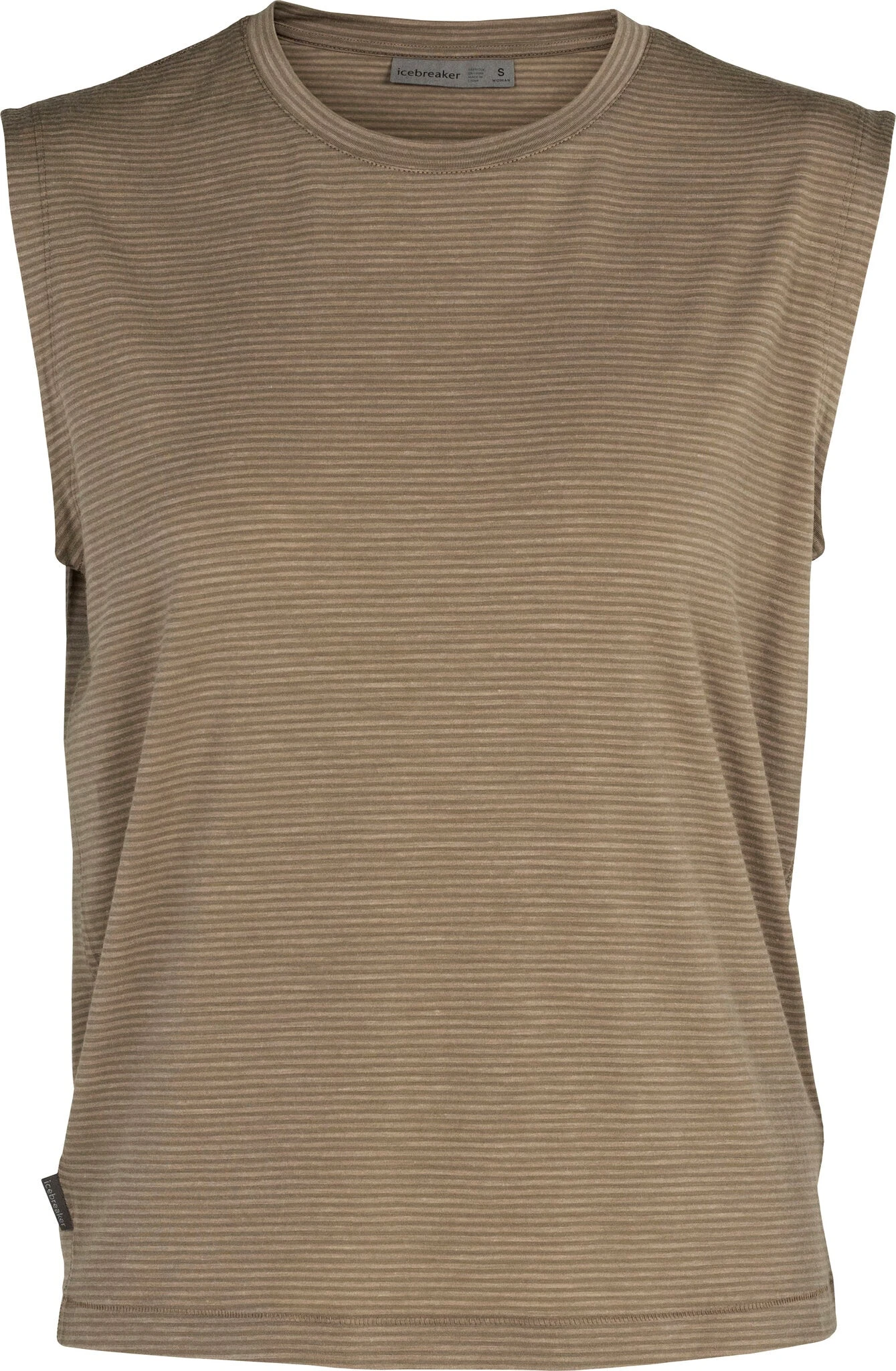 Icebreaker Utility Explore Sleeveless Crewe Stripe T-Shirt - Women's |-|T-shirt Sans Manches Et Col Rond Utility Explore Stripe - Femme 3 Icebreaker Utility Explore Sleeveless Crewe Stripe T-Shirt - Women's |-|T-shirt Sans Manches Et Col Rond Utility Explore Stripe - Femme