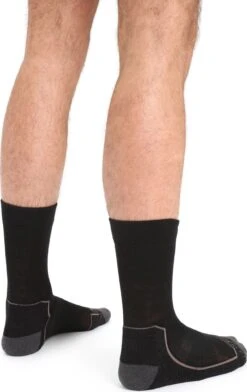 Icebreaker Hike+ Light Crew Socks - Men's|-|Bas Hike+ Light Crew - Homme -Icebreaker ice ib105103 s2 black