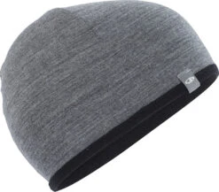 Icebreaker Pocket Beanie - Unisex|-|Tuque à Poche - Unisexe -Icebreaker ice ibm200 black gritstone heather reverse