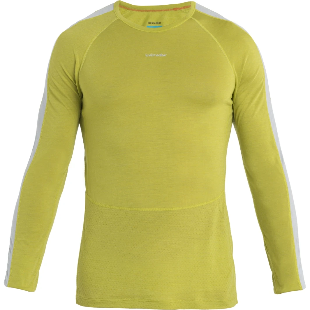 Icebreaker 125 ZoneKnit™ Long Sleeve Crewe Men - Bio Lime/Ether 5 Icebreaker 125 ZoneKnit™ Long Sleeve Crewe Men - Bio Lime/Ether - Image 3