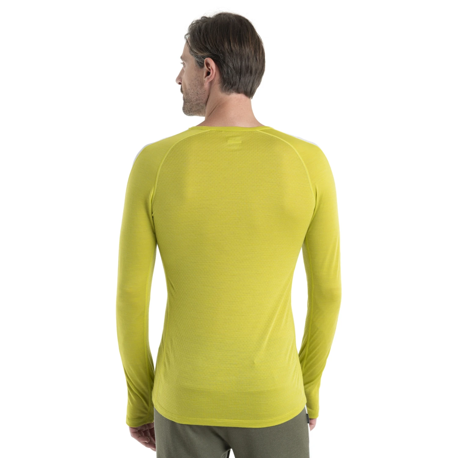 Icebreaker 125 ZoneKnit™ Long Sleeve Crewe Men - Bio Lime/Ether 4 Icebreaker 125 ZoneKnit™ Long Sleeve Crewe Men - Bio Lime/Ether - Image 2