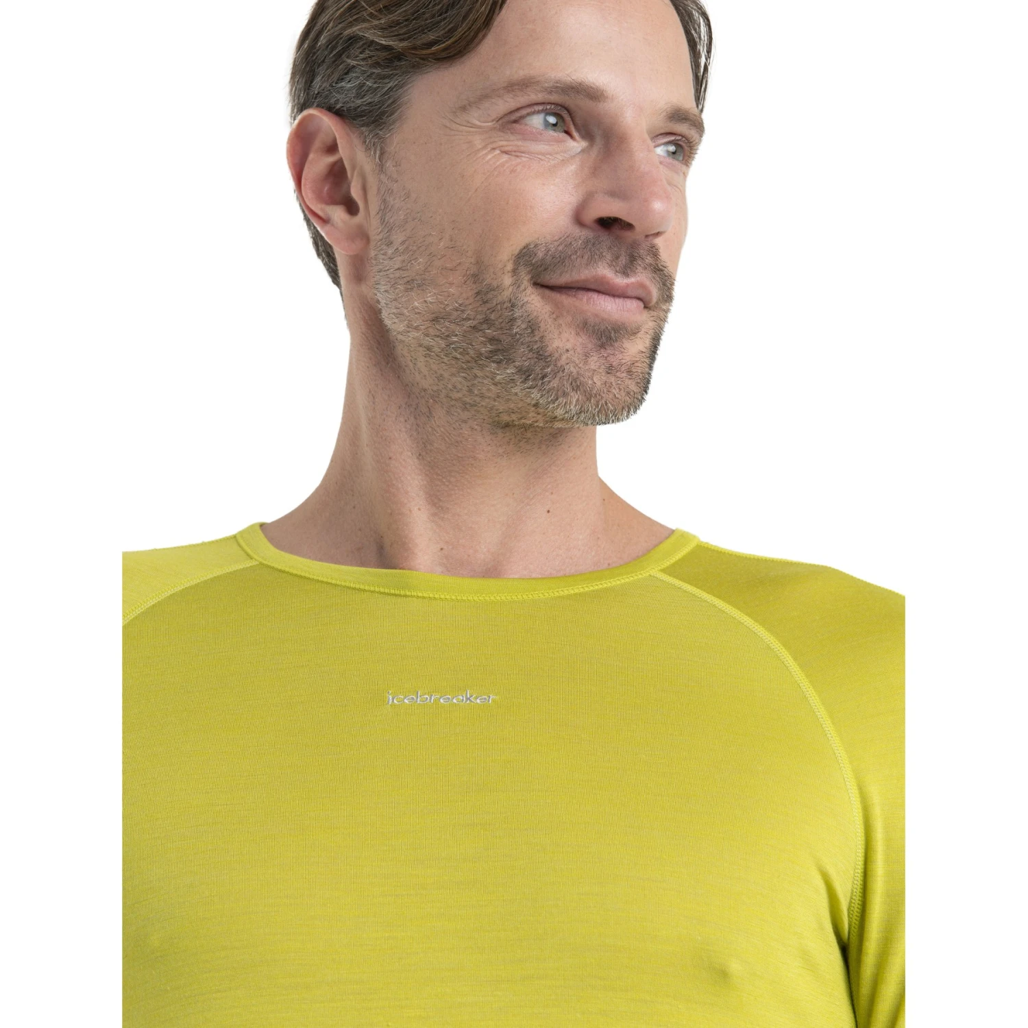 Icebreaker 125 ZoneKnit™ Long Sleeve Crewe Men - Bio Lime/Ether 8 Icebreaker 125 ZoneKnit™ Long Sleeve Crewe Men - Bio Lime/Ether - Image 6