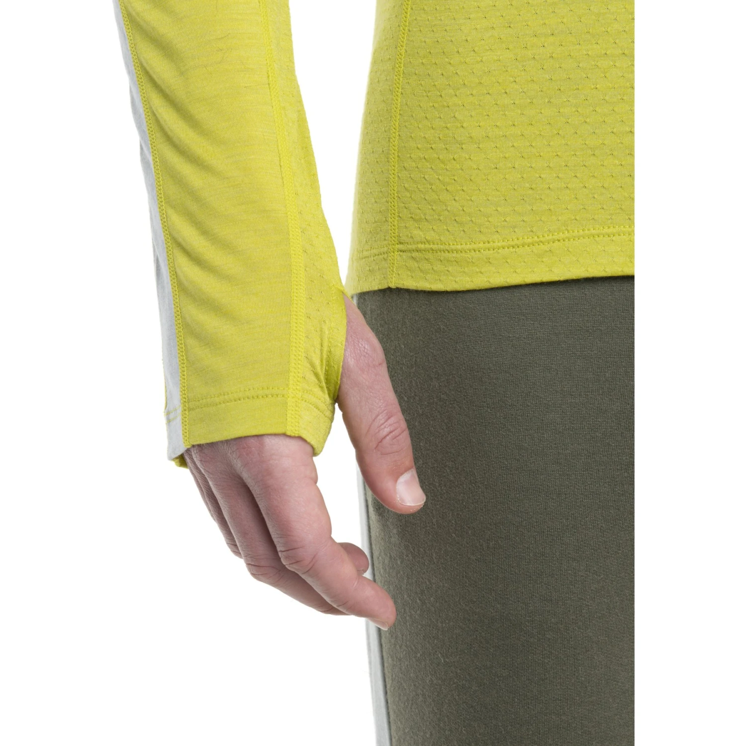 Icebreaker 125 ZoneKnit™ Long Sleeve Crewe Men - Bio Lime/Ether 9 Icebreaker 125 ZoneKnit™ Long Sleeve Crewe Men - Bio Lime/Ether - Image 7