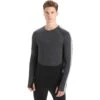 Icebreaker 125 ZoneKnit™ Long Sleeve Crewe Men - Jet Hthr/Black/Metro Hthr -Icebreaker icebreaker mens 125 zoneknit long sleeve crewe jet hthr black metro hthr 1 1458954