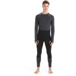 Icebreaker 125 ZoneKnit™ Long Sleeve Crewe Men - Jet Hthr/Black/Metro Hthr -Icebreaker icebreaker mens 125 zoneknit long sleeve crewe jet hthr black metro hthr 3 1458956