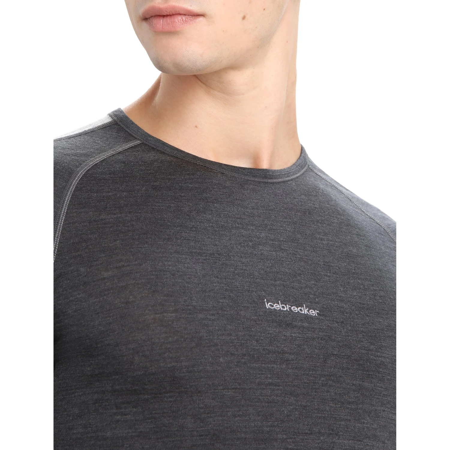 Icebreaker 125 ZoneKnit™ Short Sleeve Crewe Men - Jet Hthr/Black/Metro Hthr 8 Icebreaker 125 ZoneKnit™ Short Sleeve Crewe Men - Jet Hthr/Black/Metro Hthr - Image 6