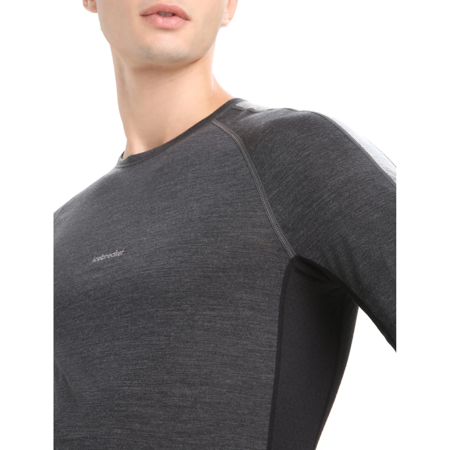 Icebreaker 125 ZoneKnit™ Short Sleeve Crewe Men - Jet Hthr/Black/Metro Hthr 9 Icebreaker 125 ZoneKnit™ Short Sleeve Crewe Men - Jet Hthr/Black/Metro Hthr - Image 7