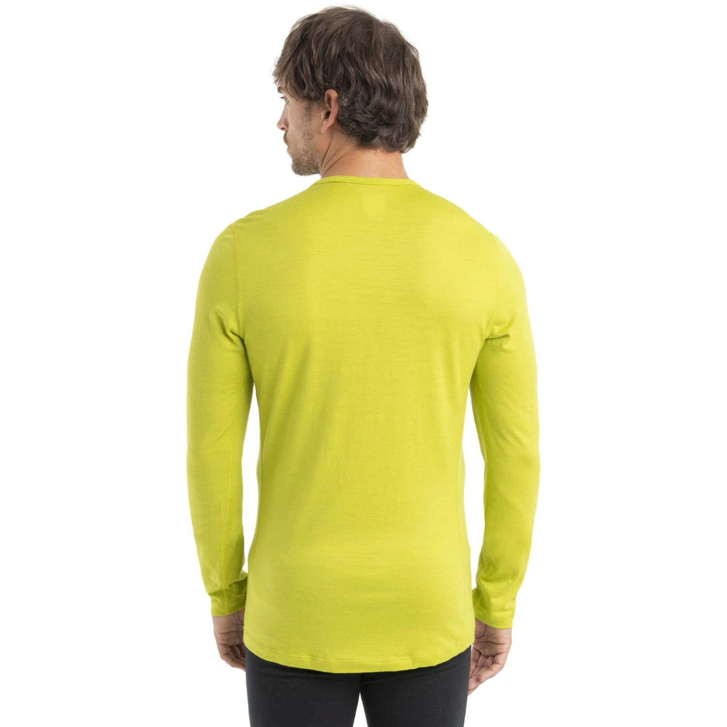 Icebreaker 200 Oasis Crewe Long Sleeve Shirt Men - Bio Lime 4 Icebreaker 200 Oasis Crewe Long Sleeve Shirt Men - Bio Lime - Image 2