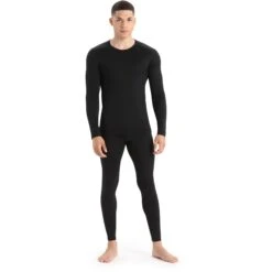 Icebreaker 200 Oasis Crewe Long Sleeve Shirt Men - Black -Icebreaker icebreaker mens 200 oasis crewe long sleeve shirt black 3 1459233