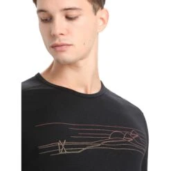 Icebreaker 200 Oasis Crewe Ski Stripes Long Sleeve Shirt Men - Black 14 Icebreaker 200 Oasis Crewe Ski Stripes Long Sleeve Shirt Men - Black -Icebreaker icebreaker mens 200 oasis crewe ski stripes long sleeve shirt black 6 1382491