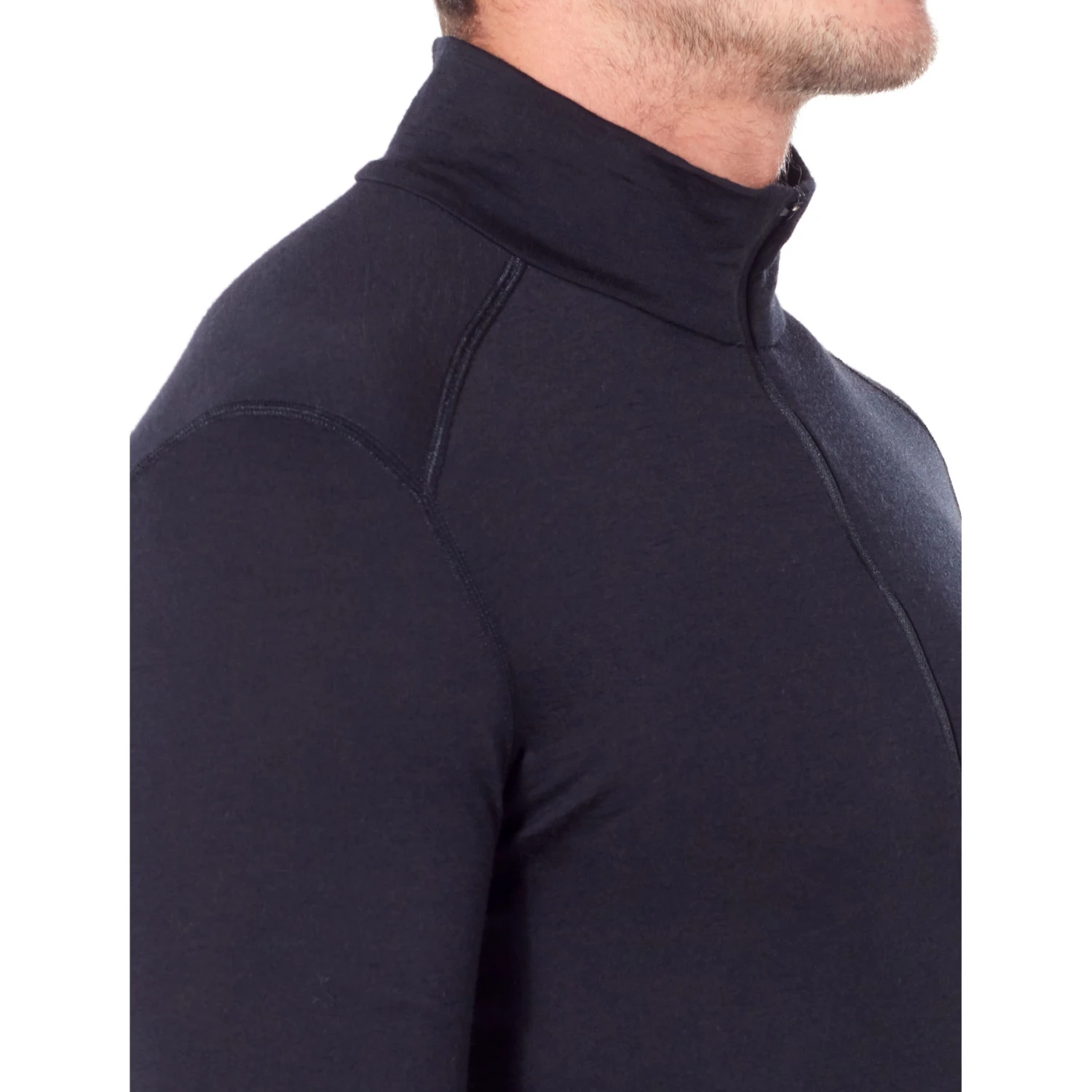 Icebreaker 200 Oasis Half Zip Long Sleeve Shirt Men - Black 8 Icebreaker 200 Oasis Half Zip Long Sleeve Shirt Men - Black - Image 6