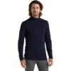 Icebreaker 200 Oasis Half Zip Long Sleeve Shirt Men - Midnight Navy -Icebreaker icebreaker mens 200 oasis half zip long sleeve shirt midnight navy 1 1554927